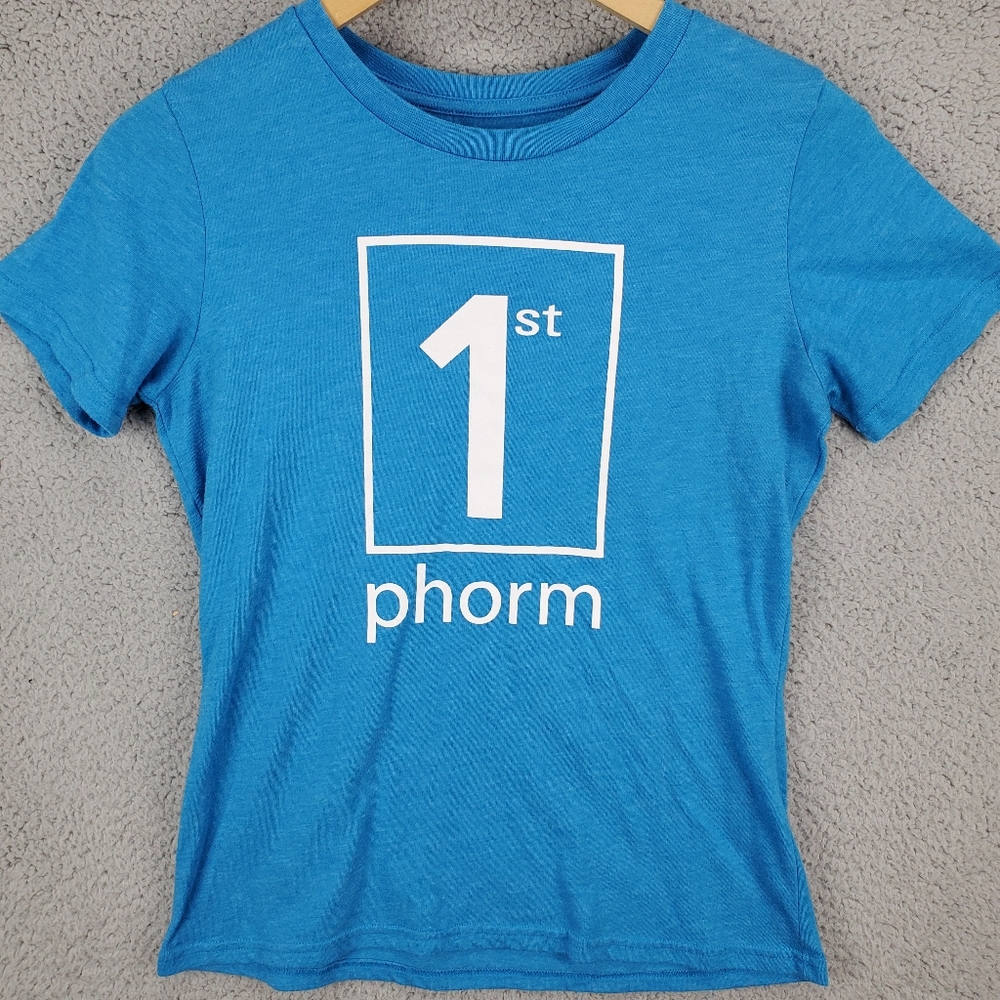 1st Phorm Women's T-shirt Size Medium Blue Short Sleeve Doublsesided